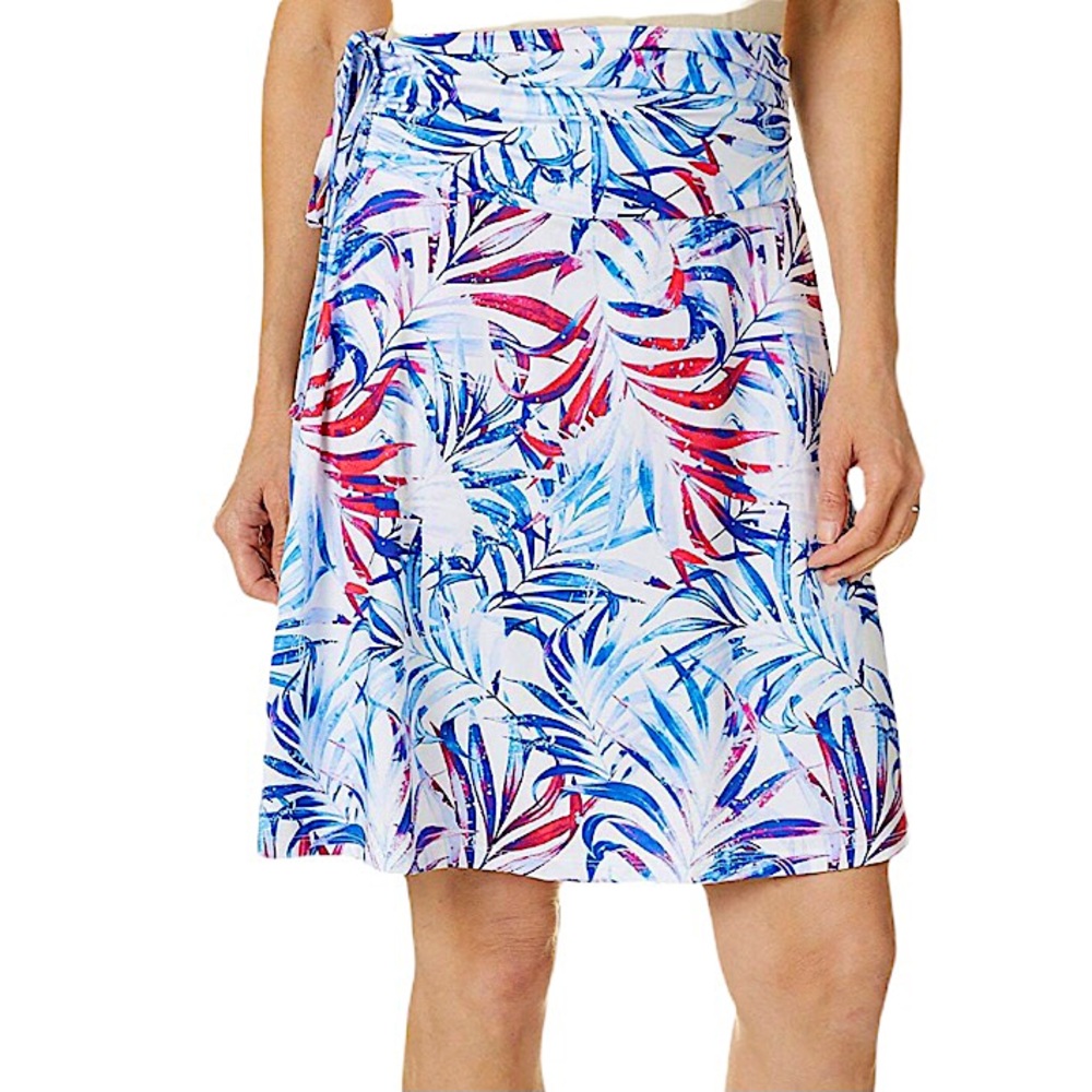Reel Legends Petite Water Color Palms Print Convertible Skirt or Top Size SP NEW